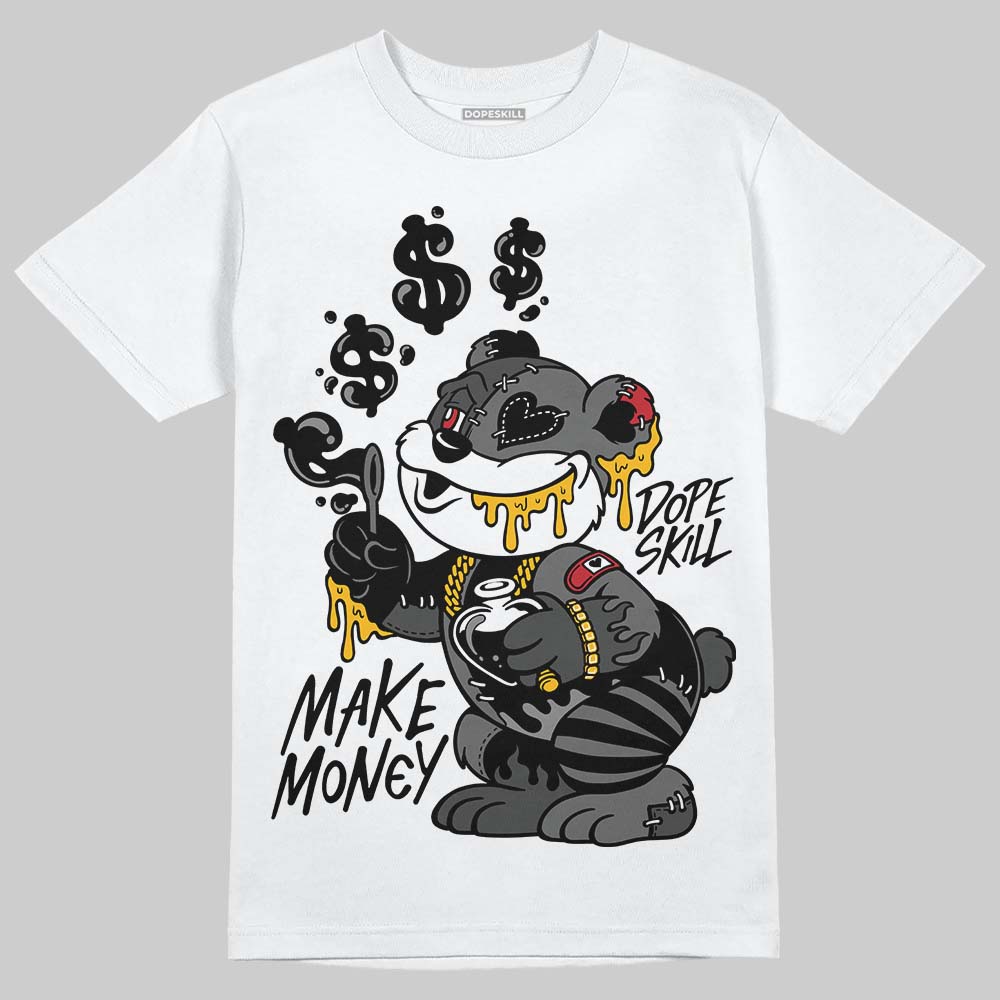 Jordan 4 “Black Cat” (2025) DopeSkill T-Shirt Make Money Graphic Streetwear - White
