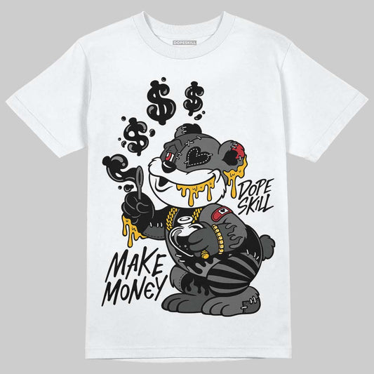 Jordan 4 “Black Cat” (2025) DopeSkill T-Shirt Make Money Graphic Streetwear - White