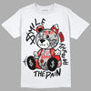 Jordan Spizike Low Bred DopeSkill T-Shirt Smile Through The Pain Graphic Streetwear - White 