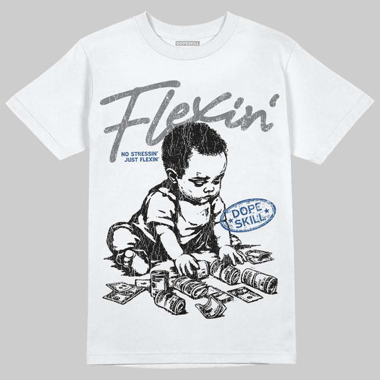 Jordan 9 Retro 'Flint Grey' 2026 DopeSkill T-Shirt Flexin' Graphic Streetwear - White 