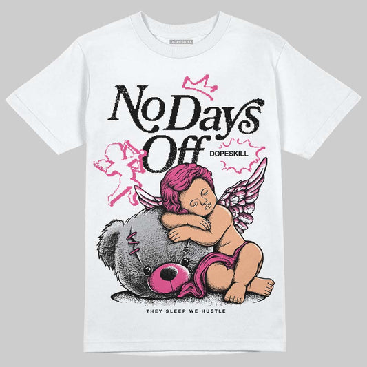 Asics Gel-1130 Pink Glo/ Black DopeSkill T-Shirt New No Days Off Graphic Streetwear - White