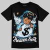Jordan 4 Denim “Worn Blue” DopeSkill T-Shirt Heaven Sent Graphic Streetwear - Black