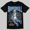 Jordan 5 Black University Blue DopeSkill T-Shirt Thunder Dunk Graphic Streetwear - Black