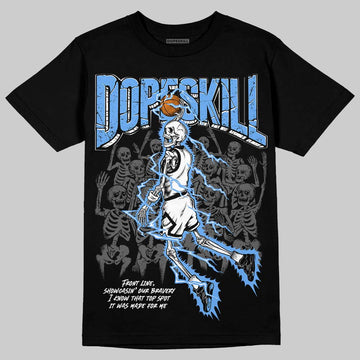 Jordan 5 Black University Blue DopeSkill T-Shirt Thunder Dunk Graphic Streetwear - Black
