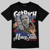 Jordan 1 High OG Rare Air "Deep Royal Blue" DopeSkill T-Shirt Get Rich Graphic Streetwear - Black
