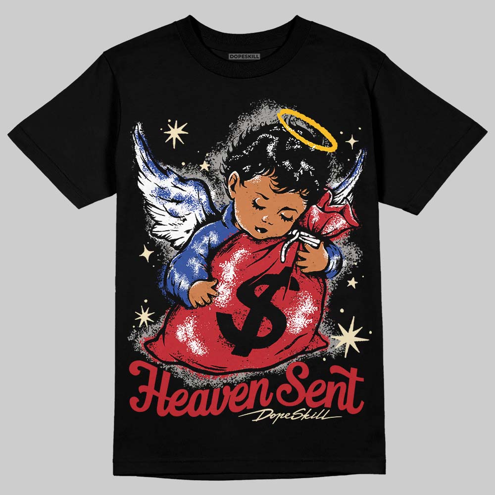 Jordan 4 “Rare Air” DopeSkill T-Shirt Heaven Sent Graphic Streetwear - Black