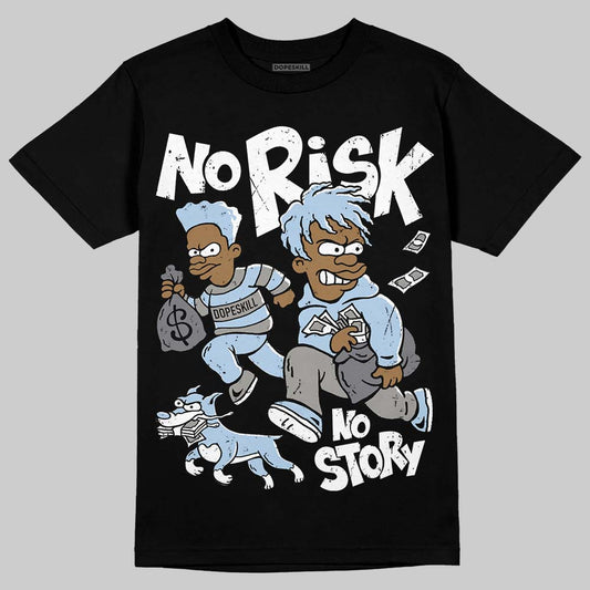 New Balance Abzorb 2000 “Silver/Blue” DopeSkill T-Shirt No Risk No Story Graphic Streetwear - Black