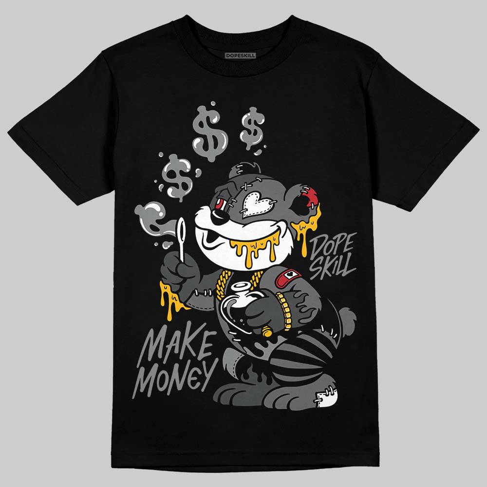 Jordan 4 “Black Cat” (2025) DopeSkill T-Shirt Make Money Graphic Streetwear - Black