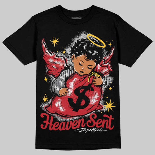 Jordan 14 Retro Ferrari (2025) DopeSkill T-Shirt Heaven Sent Graphic Streetwear - Black