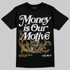 Jordan 12 Retro 'Taxi' 2025 DopeSkill T-Shirt Money Is Our Motive Typo Graphic Streetwear - Black