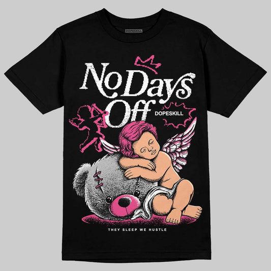 Asics Gel-1130 Pink Glo/ Black DopeSkill T-Shirt New No Days Off Graphic Streetwear - Black