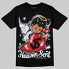 Jordan 5 Retro OG Black Metallic Reimagined DopeSkill T-Shirt Heaven Sent Graphic Streetwear - Black