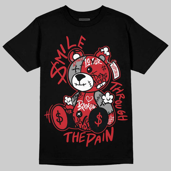 Jordan 12 “Bloodline” DopeSkill T-Shirt Smile Through The Pain Graphic Streetwear - Black