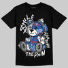 Jordan 3 "True Blue" DopeSkill T-Shirt Smile Through The Pain Graphic Streetwear - black