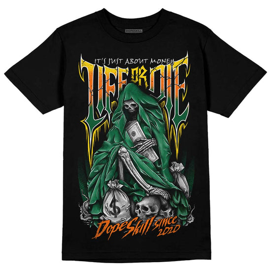 Green Sneakers DopeSkill T-Shirt Life or Die Graphic Streetwear - Black 