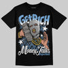 Jordan 12 Retro 'Melo' DopeSkill T-Shirt Get Rich Graphic Streetwear - Black
