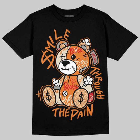 Jordan 3 “Orange Citrus” DopeSkill T-Shirt Smile Through The Pain Graphic Streetwear - Black