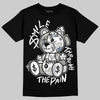 Jordan 5 "White Metallic" DopeSkill T-Shirt Smile Through The Pain Graphic Streetwear - Black