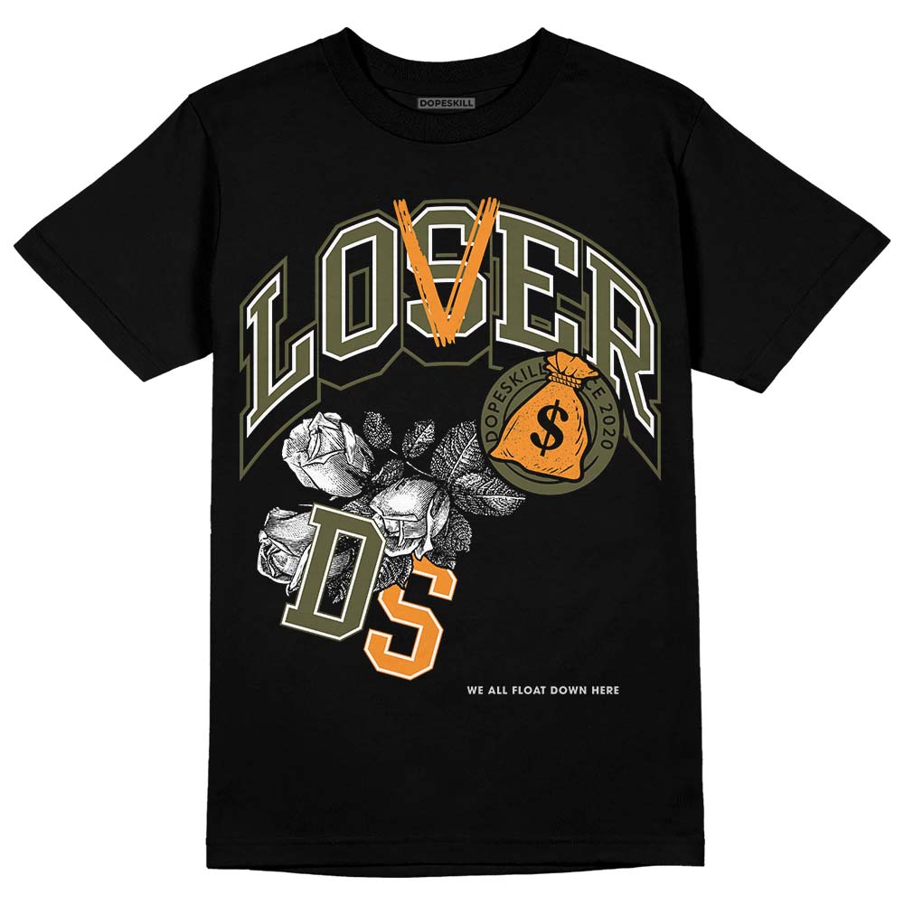 Jordan 5 "Olive" DopeSkill T-Shirt Loser Lover Graphic Streetwear - Black