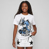 Black University Blue 5s DopeSkill T-Shirt Smile Through The Pain Graphic