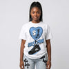 Black University Blue 5s DopeSkill T-Shirt Self Made Graphic