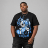 Black University Blue 5s DopeSkill T-Shirt Smile Through The Pain Graphic