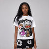 Dunk Panda White Black DopeSkill Oversize Print T-Shirt Pour Up Graphic