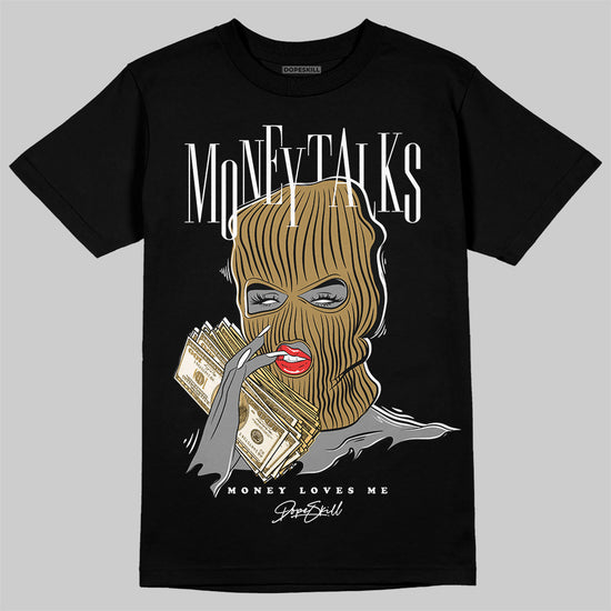 Jordan 6 “Pearl” DopeSkill T-Shirt Money Talks Graphic Streetwear - Black