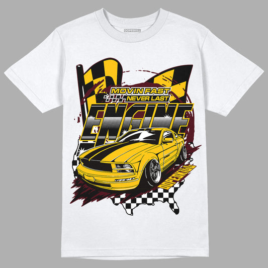 Dunk Yellow Bordeaux DopeSkill T-Shirt ENGINE Tshirt Graphic Streetwear - White