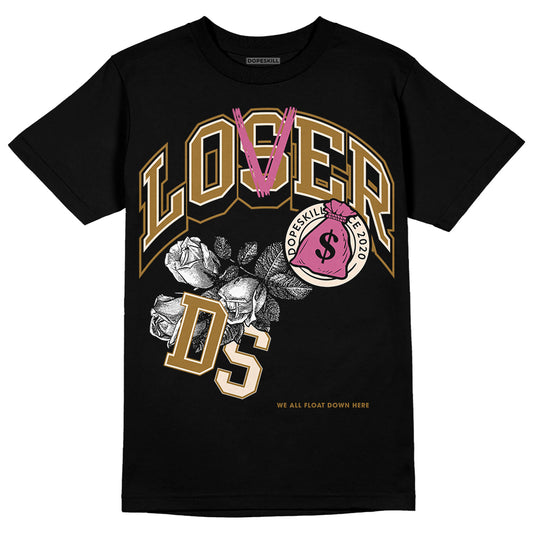 Dunk Low Just Do It “Bronzine/Playful Pink” DopeSkill T-Shirt Loser Lover Graphic Streetwear - Black