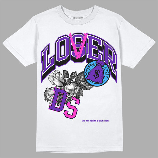 Dunk Low Championship Court Purple DopeSkill T-Shirt Loser Lover Graphic Streetwear - White