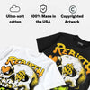 Black Tour Yellow AJ 4 Thunder DopeSkill T-Shirt Rebirth Graphic