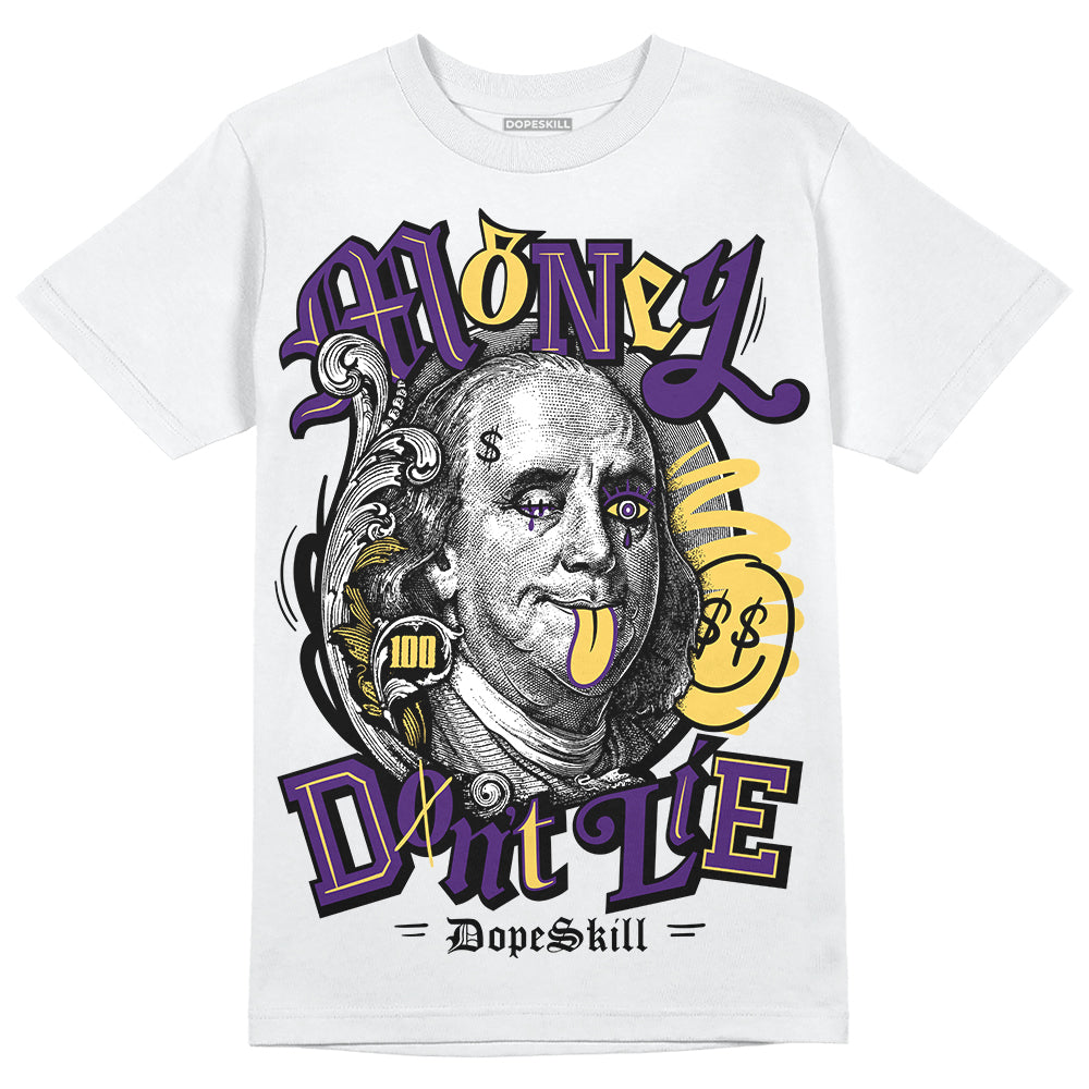 Jordan 12 “Field Purple” DopeSkill T-Shirt Money Don't Lie Graphic Streetwear - White