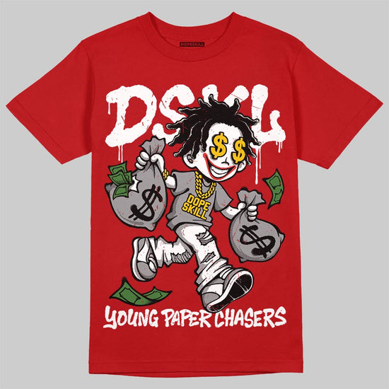 Jordan 4 Toro Bravo DopeSkill T-Shirt Young Paper Chasers Graphic Streetwear - Red