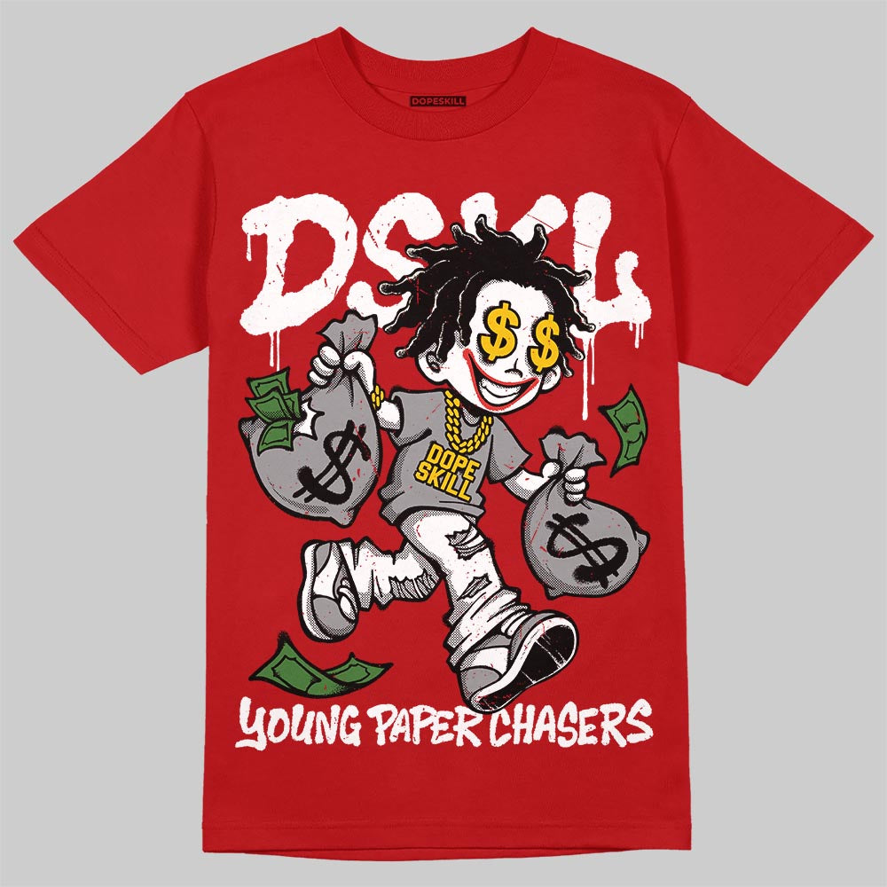 Jordan 4 Toro Bravo DopeSkill T-Shirt Young Paper Chasers Graphic Streetwear - Red