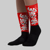 Red Cement 4S DopeSkill Sublimated Socks Hustle Graphic