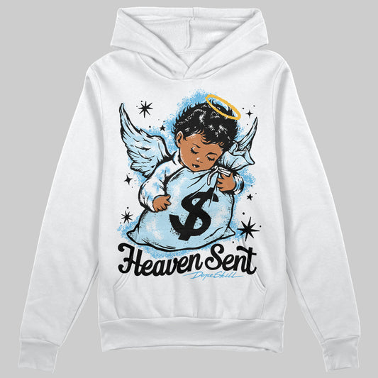 Jordan 11 Retro Legend Blue DopeSkill Hoodie Sweatshirt Heaven Sent Graphic Streetwear - White