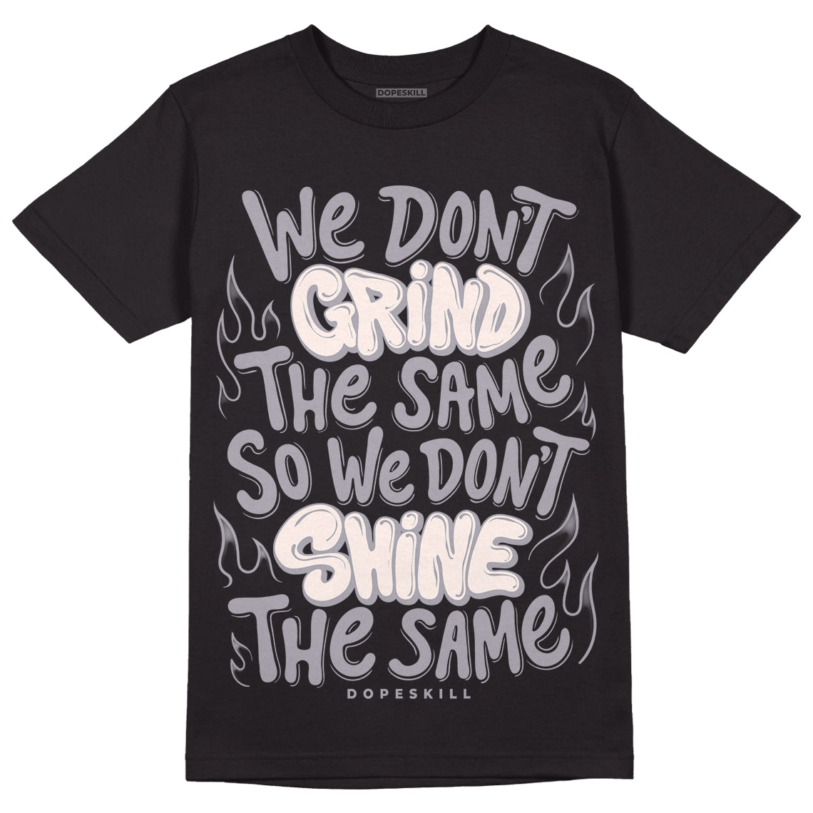 Jordan 2 Cement Grey DopeSkill T-Shirt Grind Shine Graphic Streetwear - Black