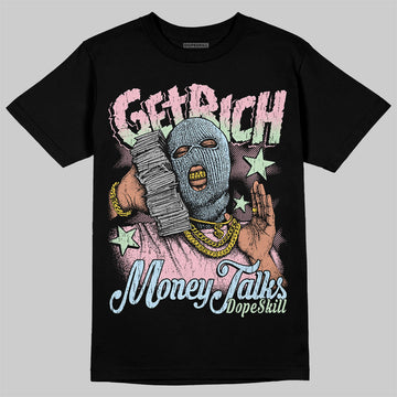 Jordan 4 Retro Valentine's Day (2026) (GS) DopeSkill T-Shirt Get Rich Graphic Streetwear - Black