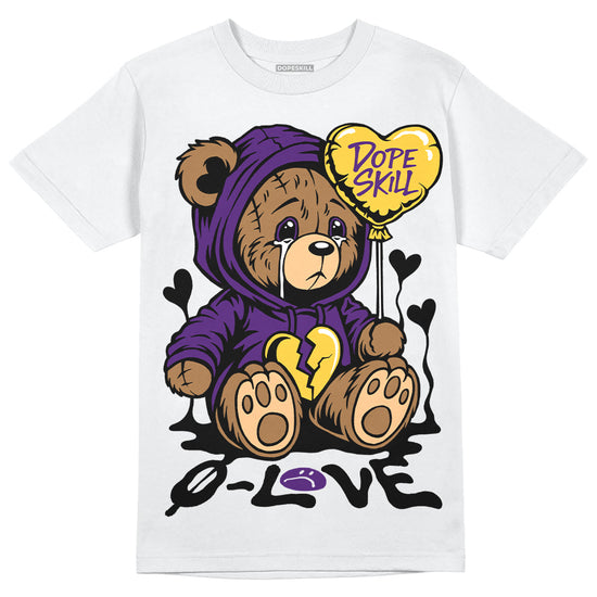 Jordan 12 “Field Purple” DopeSkill T-Shirt Broken Bear Graphic Streetwear - White