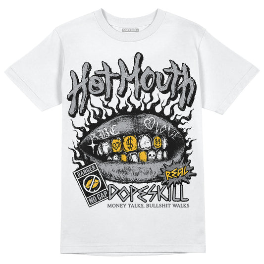 Jordan 4 Retro 'Wet Cement' DopeSkill T-Shirt Hot Mouth Graphic Streetwear - White 