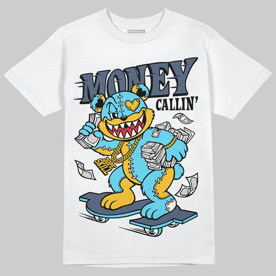 Jordan 11 Retro Gamma Blue (2025) DopeSkill T-Shirt Money Callin' Graphic Streetwear - White
