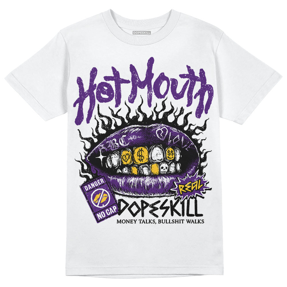 Jordan 12 “Field Purple” DopeSkill T-Shirt Hot Mouth Graphic Streetwear - White