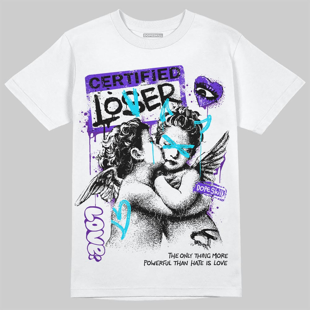Jordan 6 "Aqua" DopeSkill T-Shirt Certified Lover Graphic Streetwear - White 