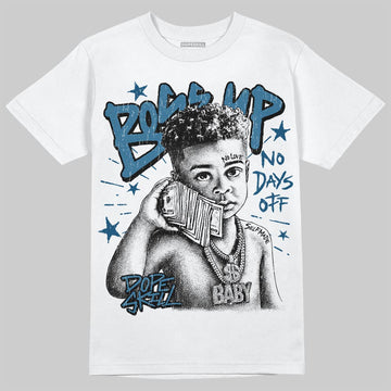 Jordan 12 French Blue DopeSkill T-Shirt Boss Up Graphic Streetwear - White 