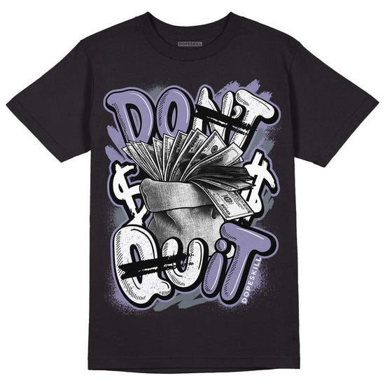 Jordan 5 Retro Low Indigo Haze DopeSkill T-Shirt Don't Quit Graphic Streetwear  - Black