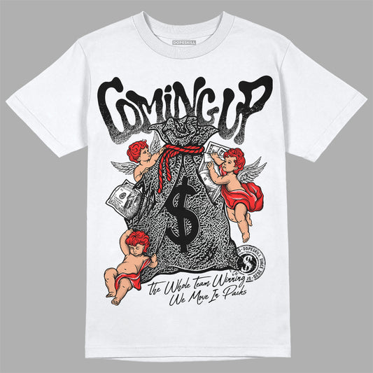 Jordan Spizike Low Bred DopeSkill T-Shirt Money Bag Coming Up Graphic Streetwear - White 