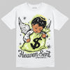 Jordan 4 GS “Light Lemon Twist” DopeSkill T-Shirt Heaven Sent Graphic Streetwear - White