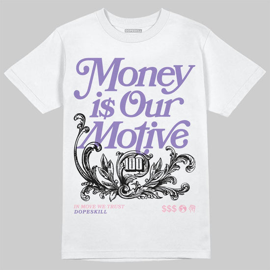 Jordan 11 "Mojave" DopeSkill T-Shirt Money Is Our Motive Typo Graphic Streetwear - White