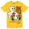 Jordan 4 Retro “Vivid Sulfur” DopeSkill Yellow T-shirt Love Kills Graphic Streetwear 